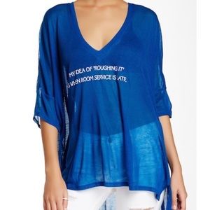 NWOT Wildfox “Roughing It - Room Service” Top XS